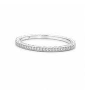 BEVERLY K 18K White Gold Diamond Eternity Wedding or Stackable Band - Final Sale